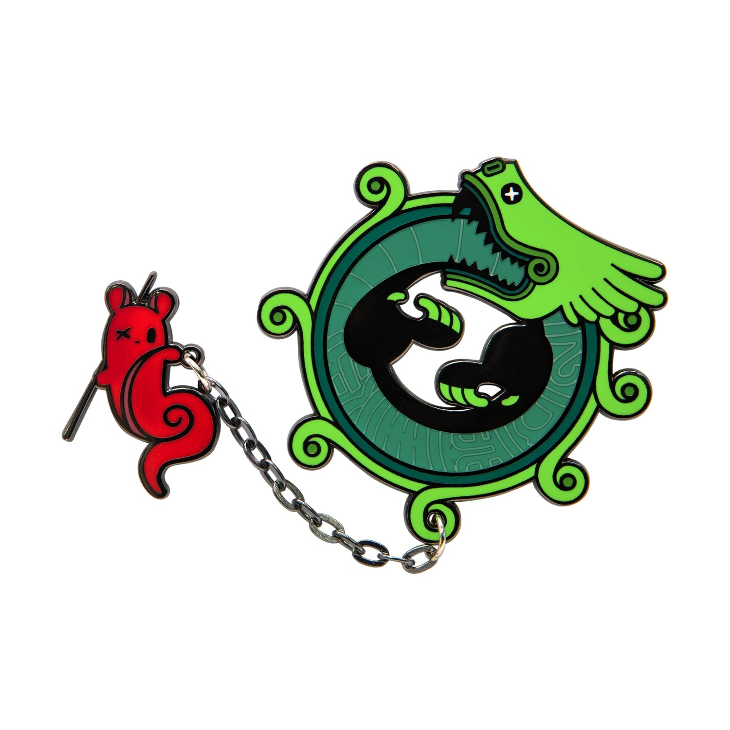 Rain World - Green Lizard Hanger Pin