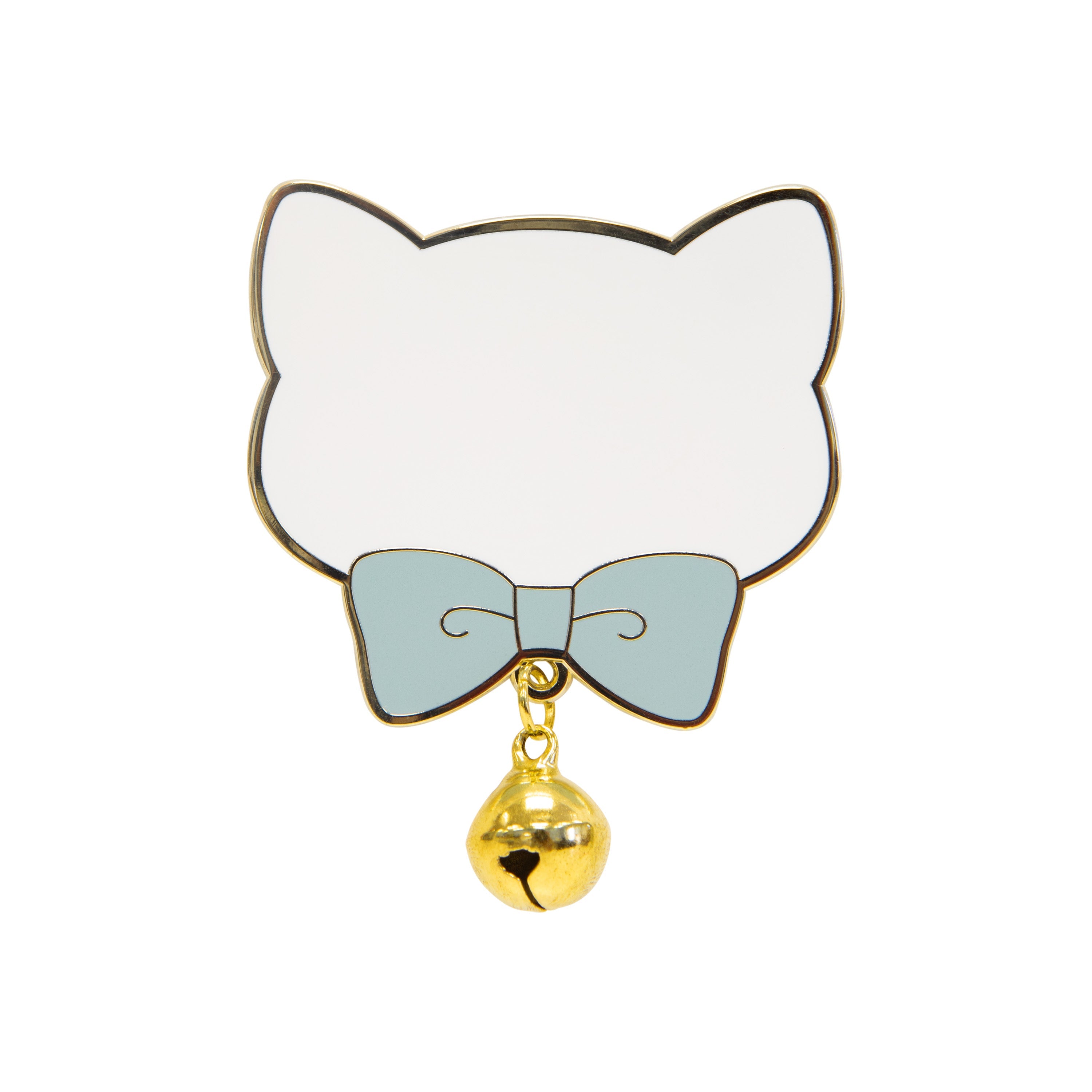 Sanshee - Blue Neko Name Tag Enamel Pin