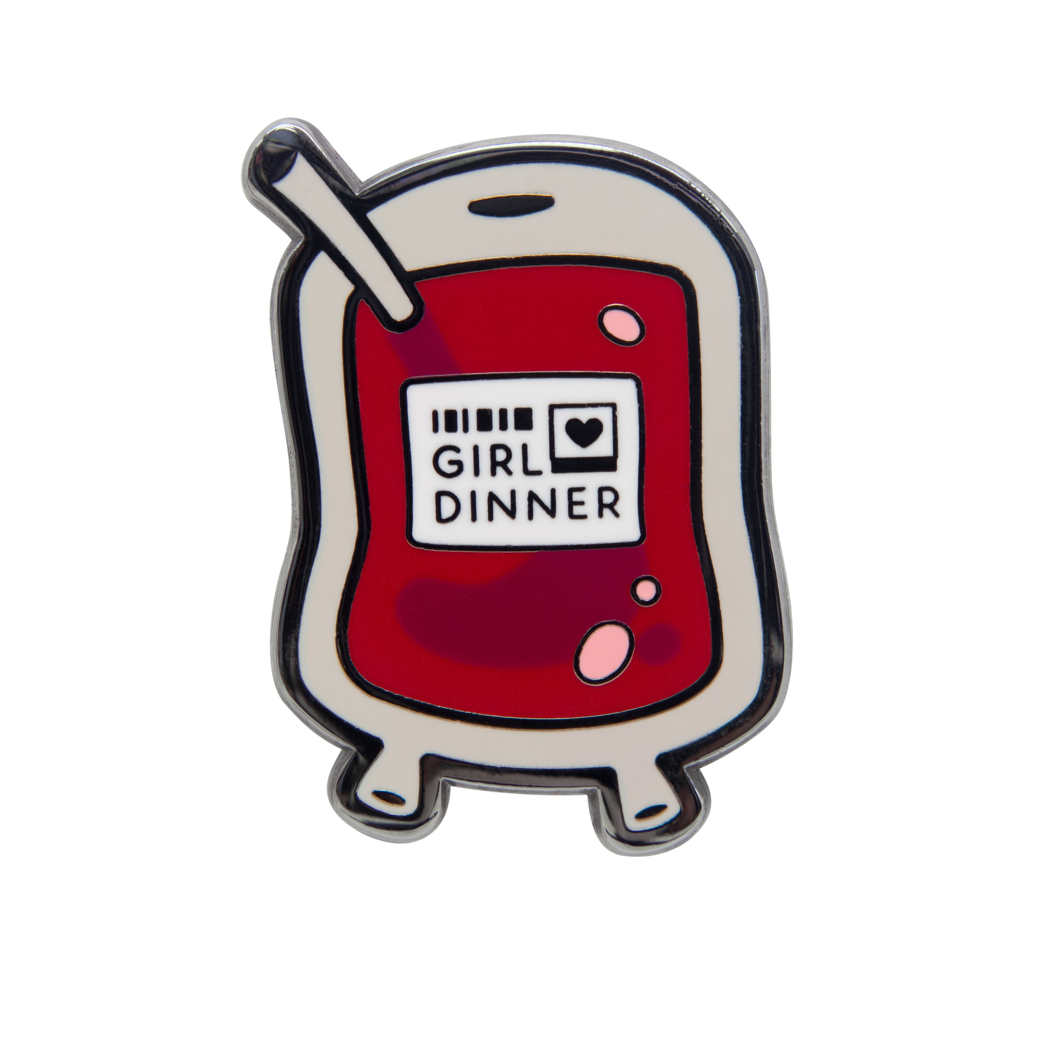 Sanshee - Girl Dinner Bloodbag Pin