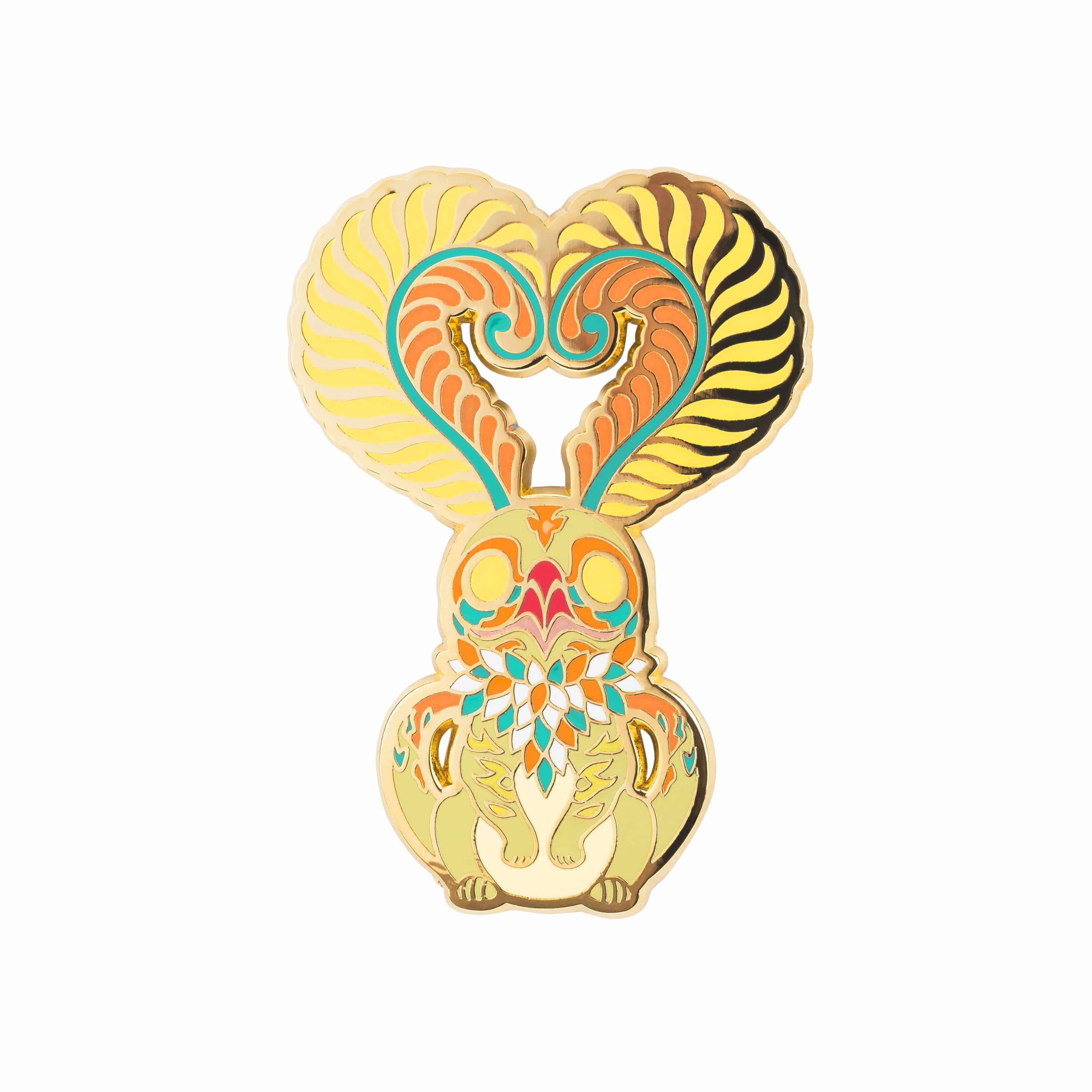 Anthem - Heart Grabbit Glow-in-the-Dark Gold Plated Enamel Pin