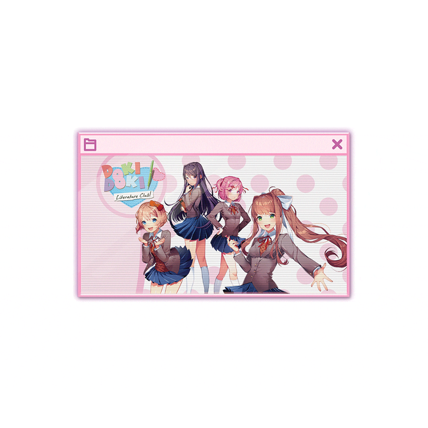 Doki Doki Literature Club - Window Lenticular Pins