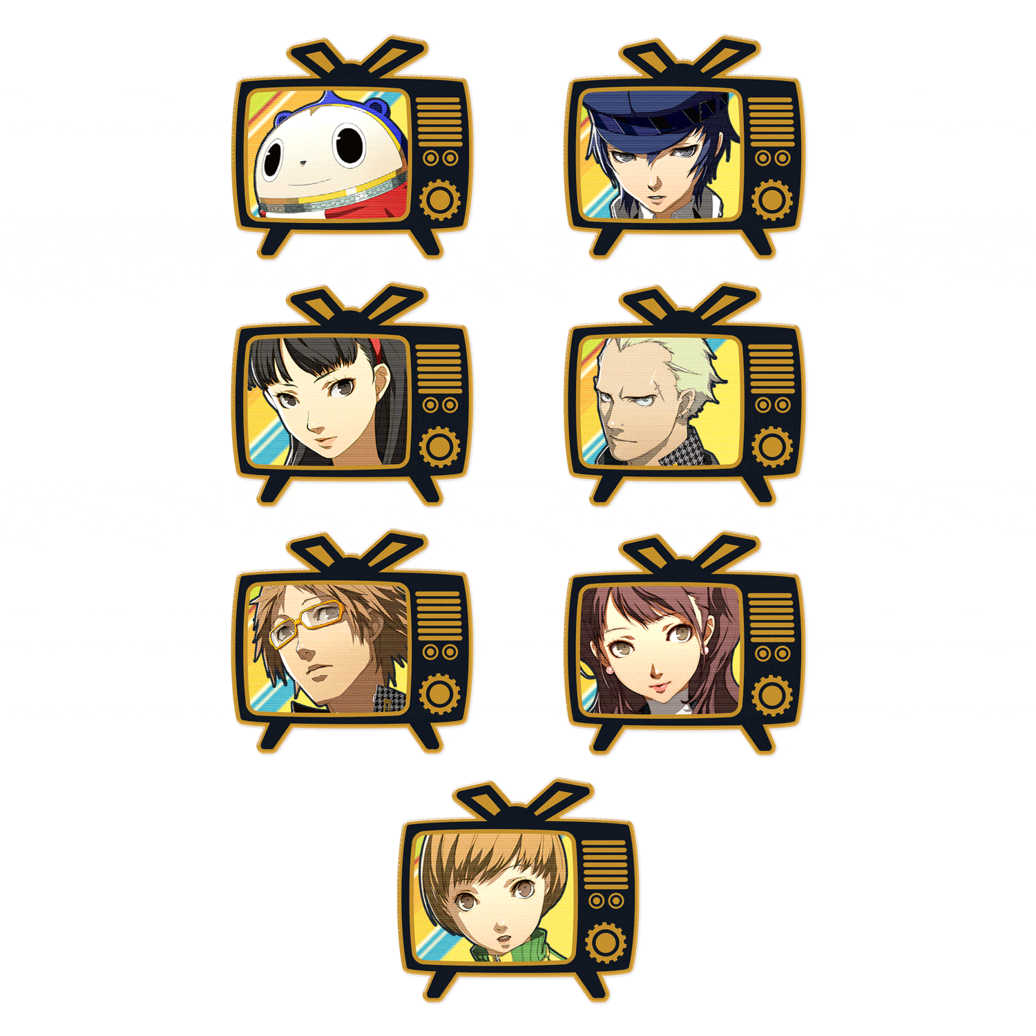 Persona 4 - Midnight Channel Lenticular Pins