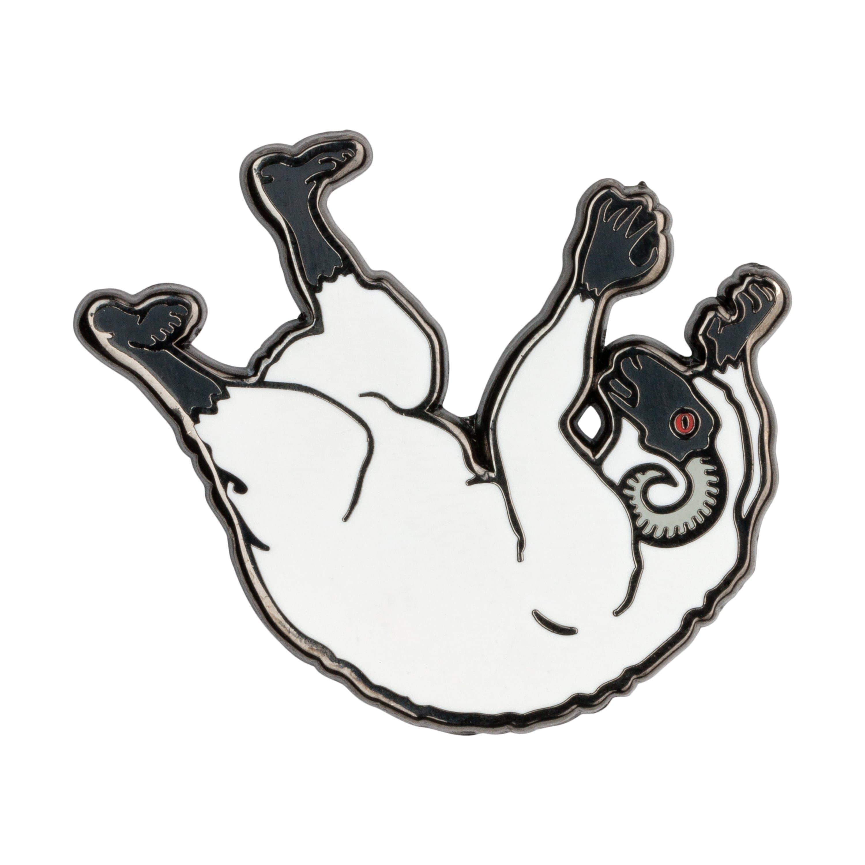 Catherine - Falling Sheep Nickel Plated Enamel Pin