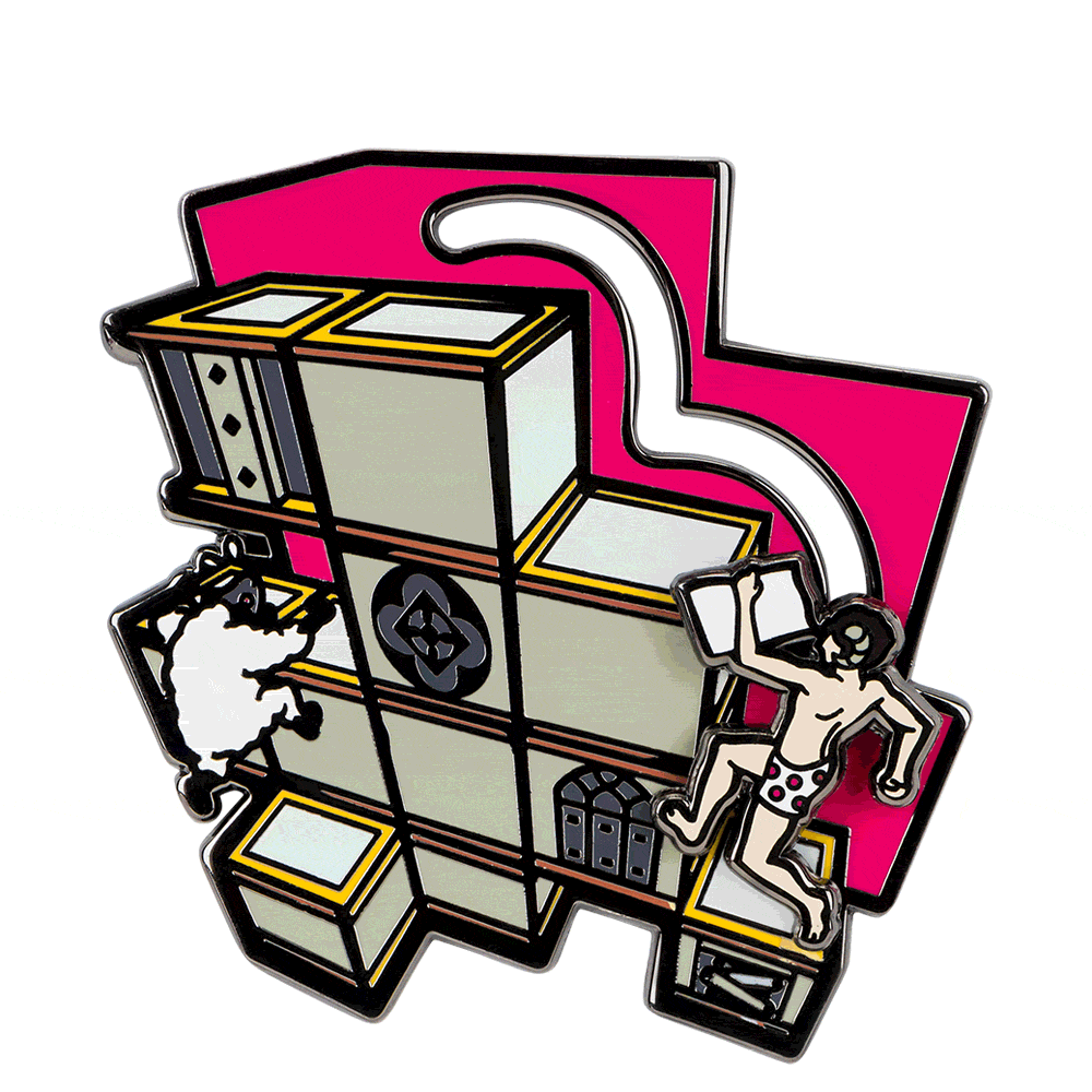 Catherine - Nightmare Climb Nickel Plated Enamel Slider Pin