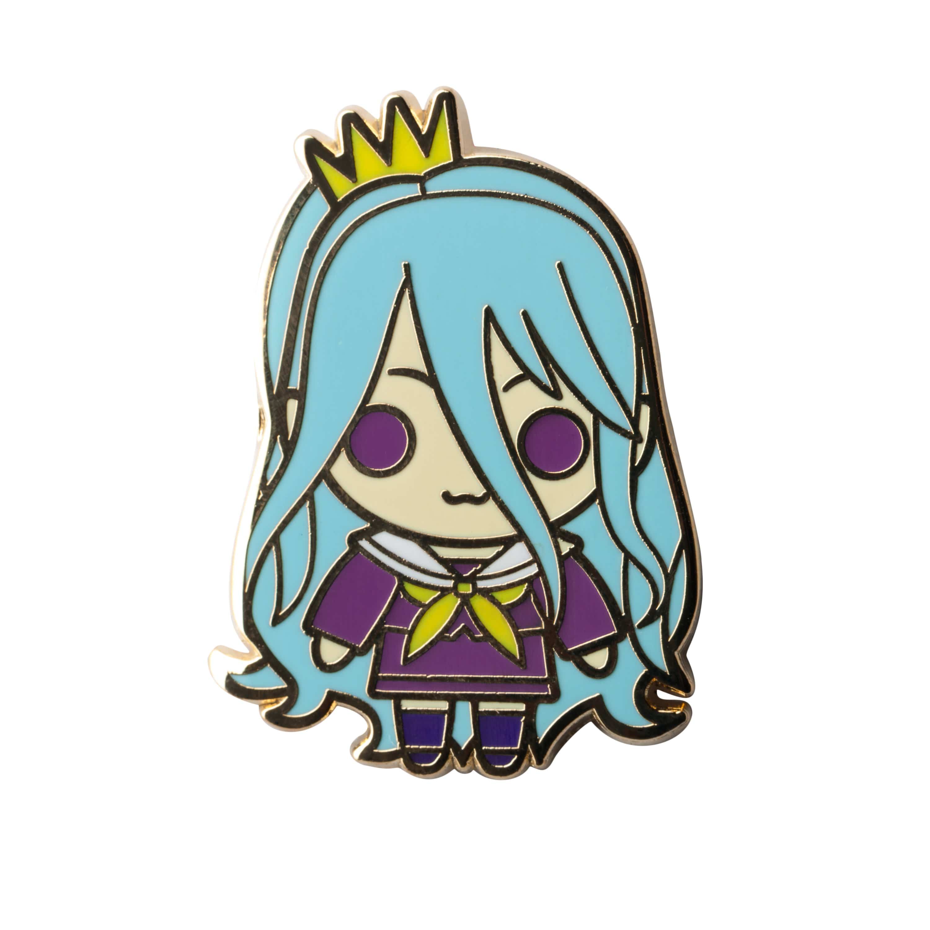 No Game No Life - Shiro Collector's Gold Plated Enamel Pin♛