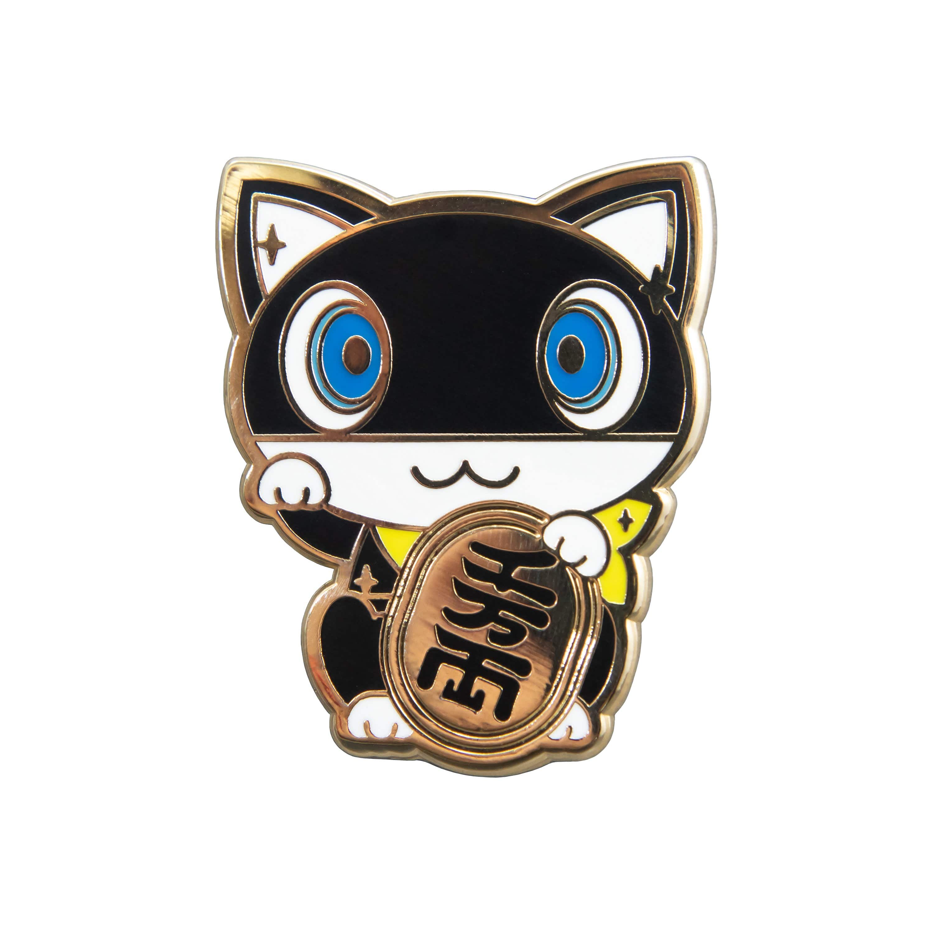 Persona 5 - Morgana Lucky Cat Gold Plated Enamel Pin