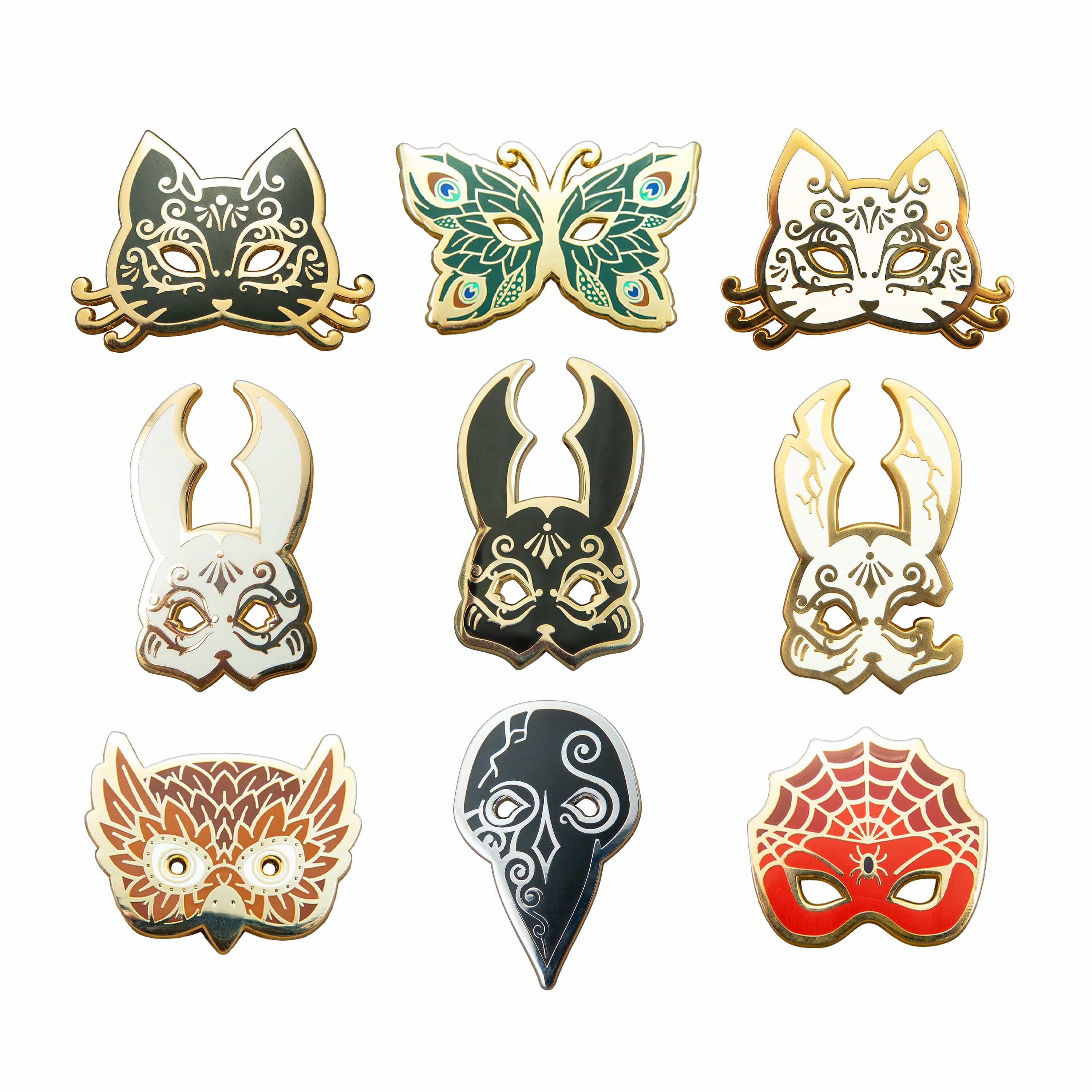 BioShock - Splicer Masquerade Silver & Gold Plated Pin Blind Box