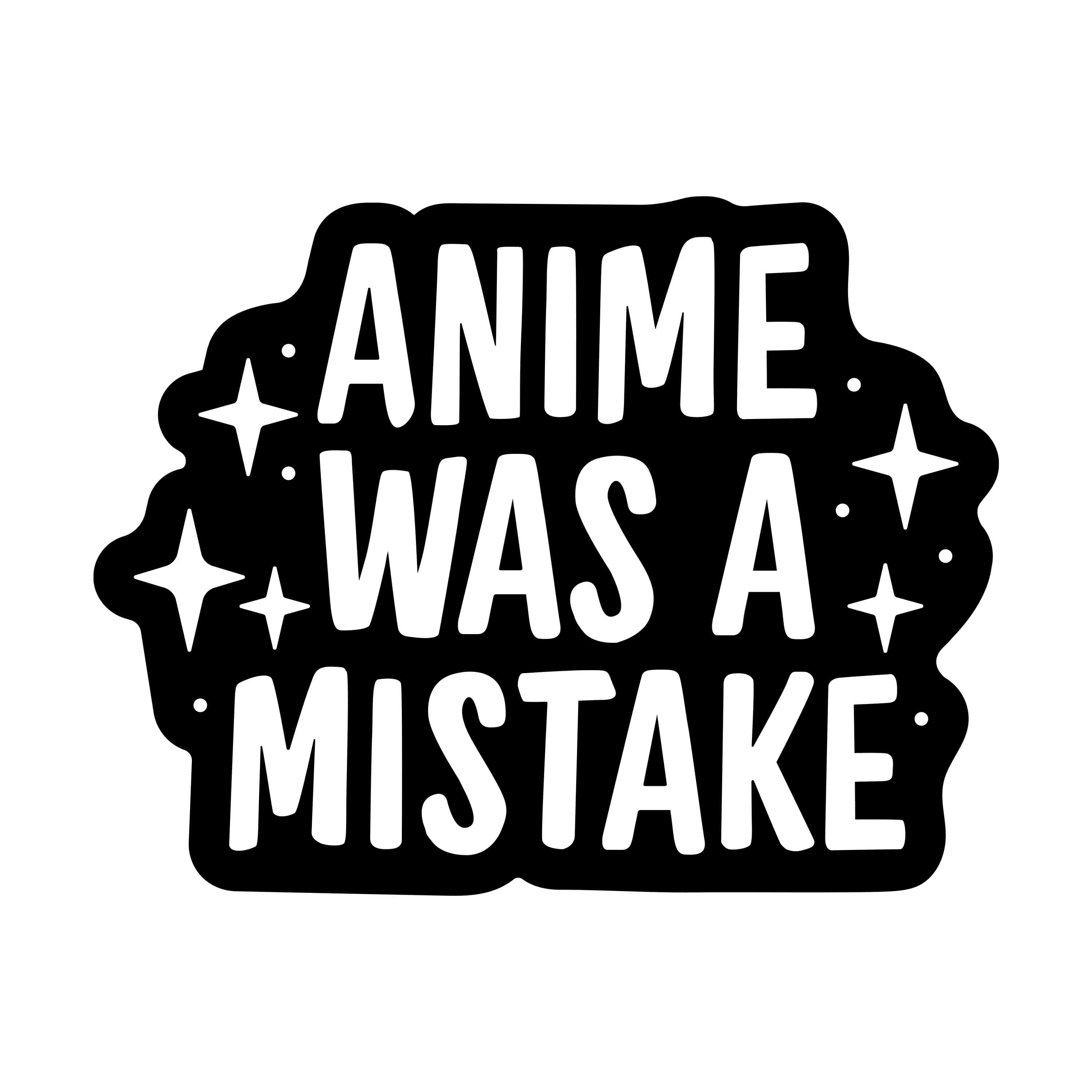 Sanshee - Anime Was A Mistake Glitter Sticker