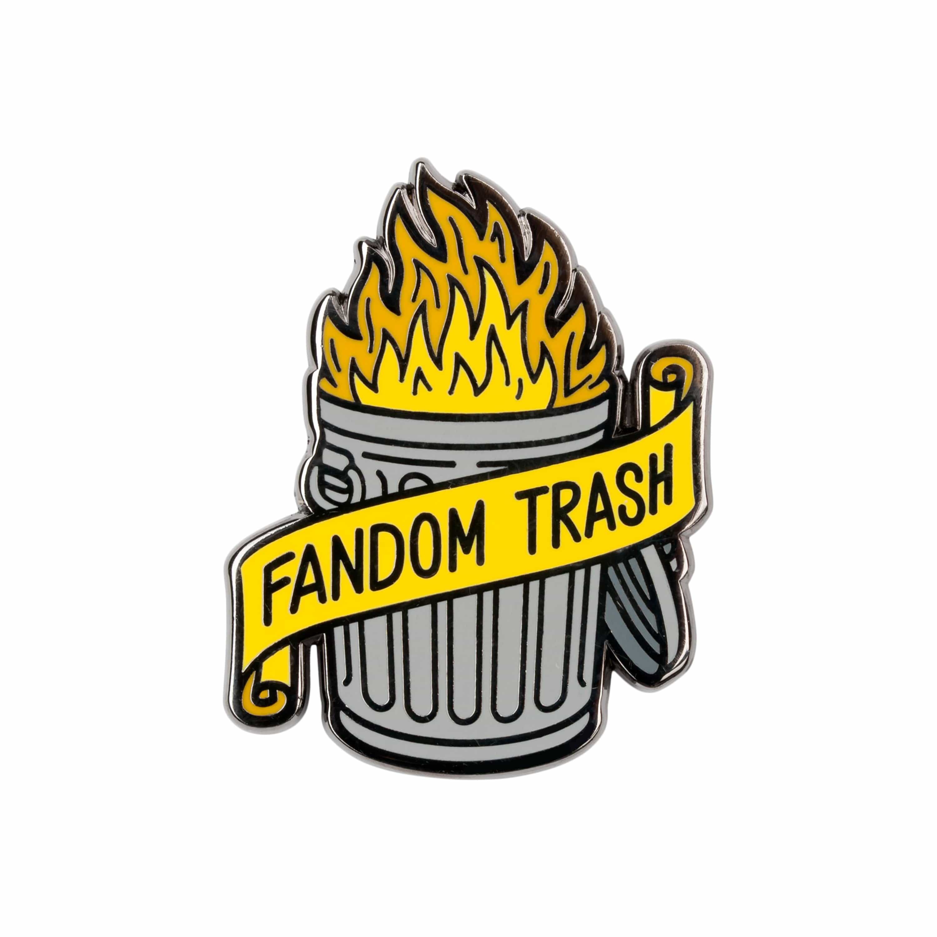 Sanshee - Fandom Trash Silver Plated Enamel Pin