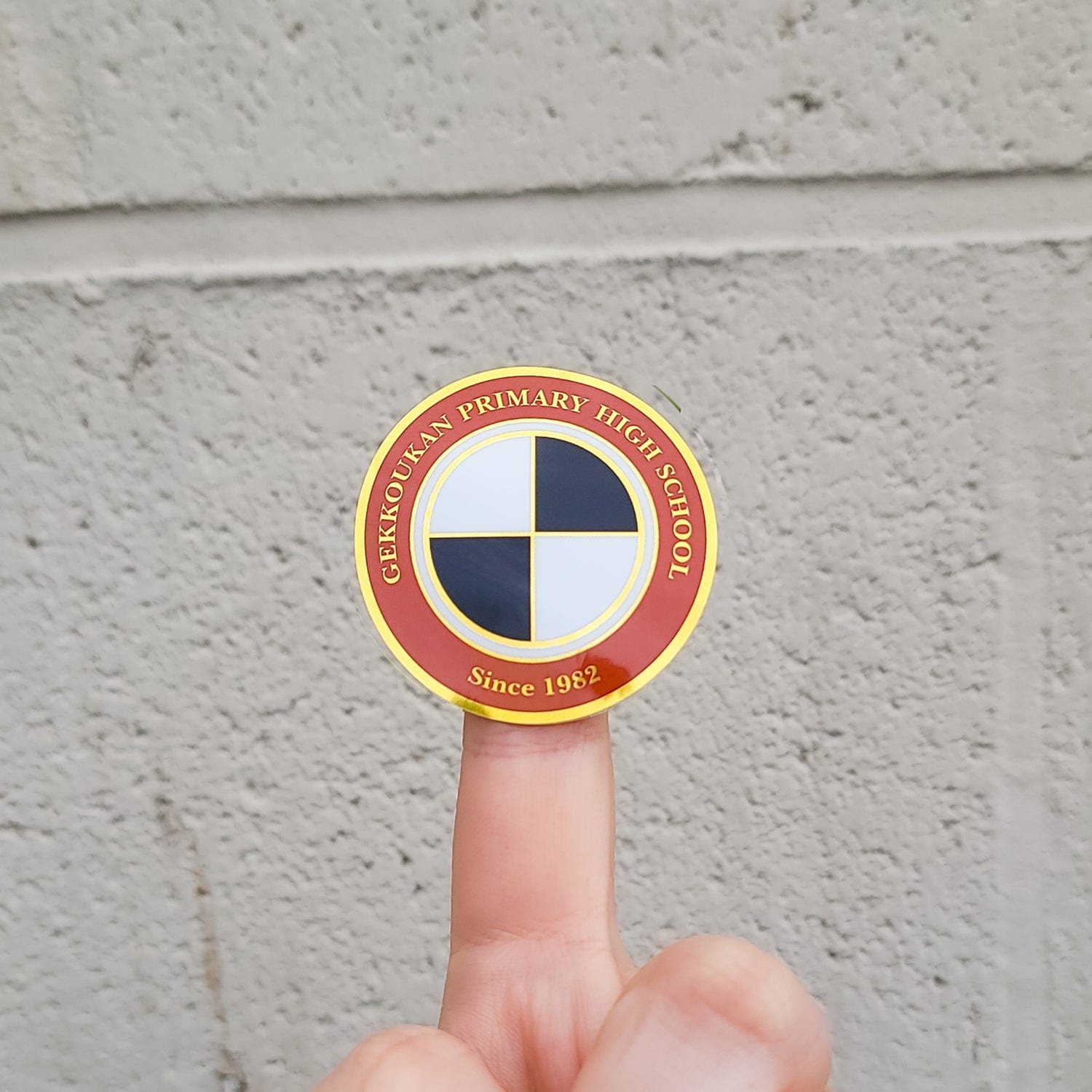 Persona 3 - Gekkoukan Primary High School Metallic Sticker