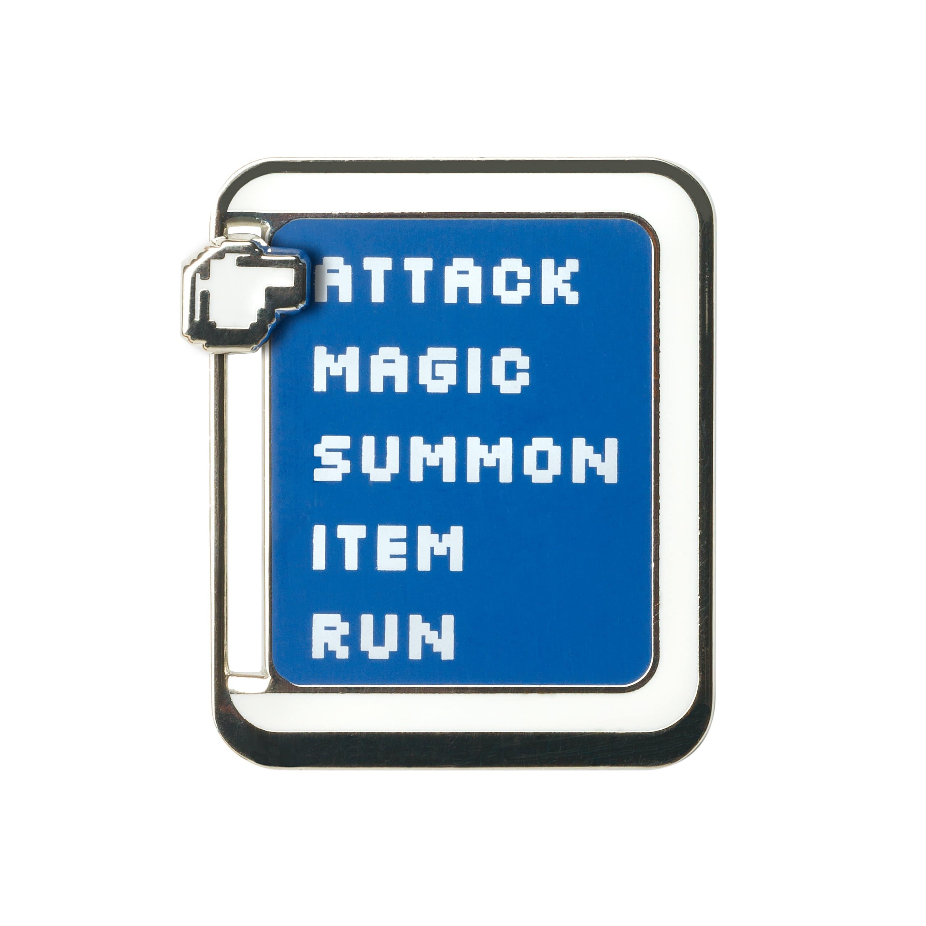Sanshee - RPG Menu Silver Plated Enamel Slider Pin Attack