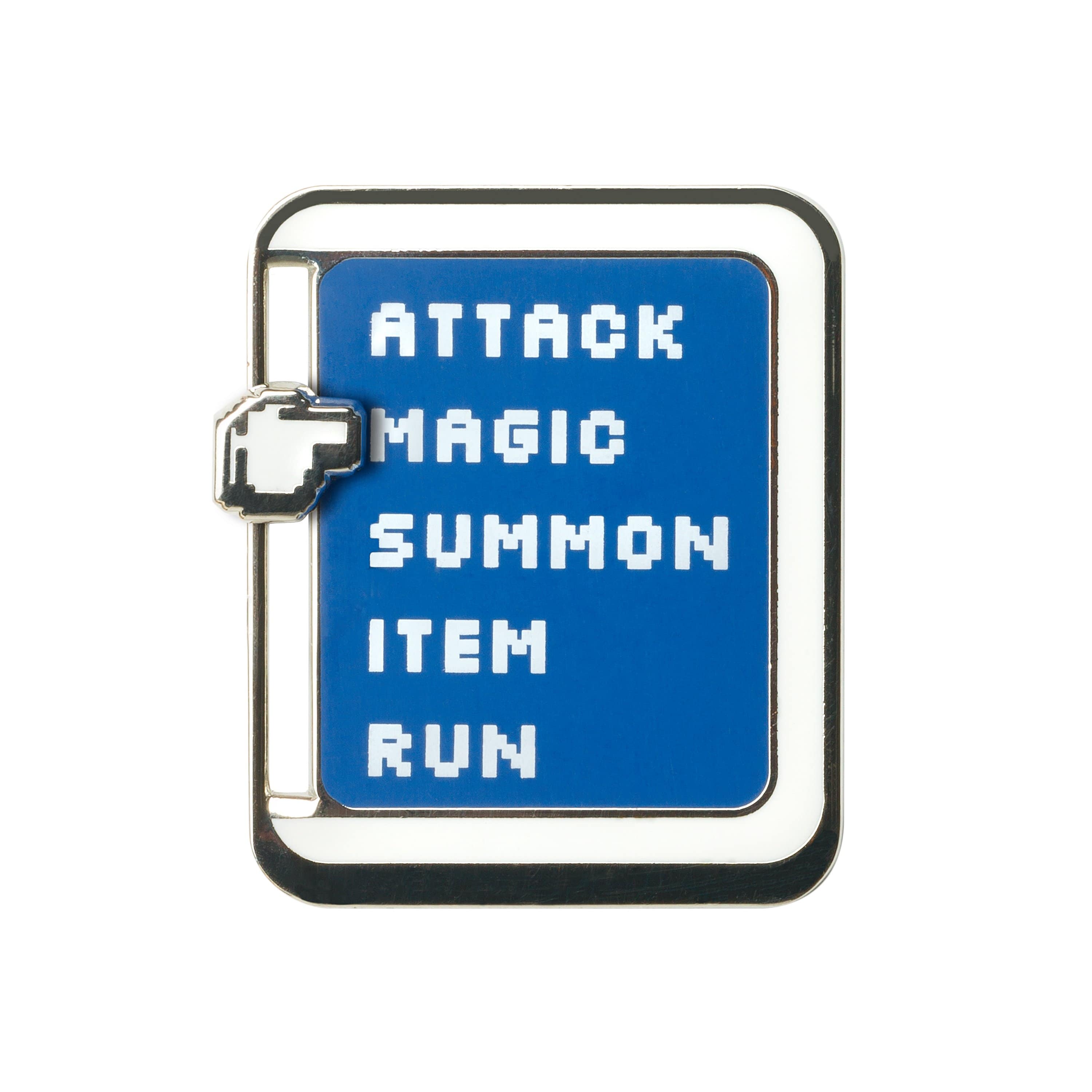 Sanshee - RPG Menu Silver Plated Enamel Slider Pin Magic