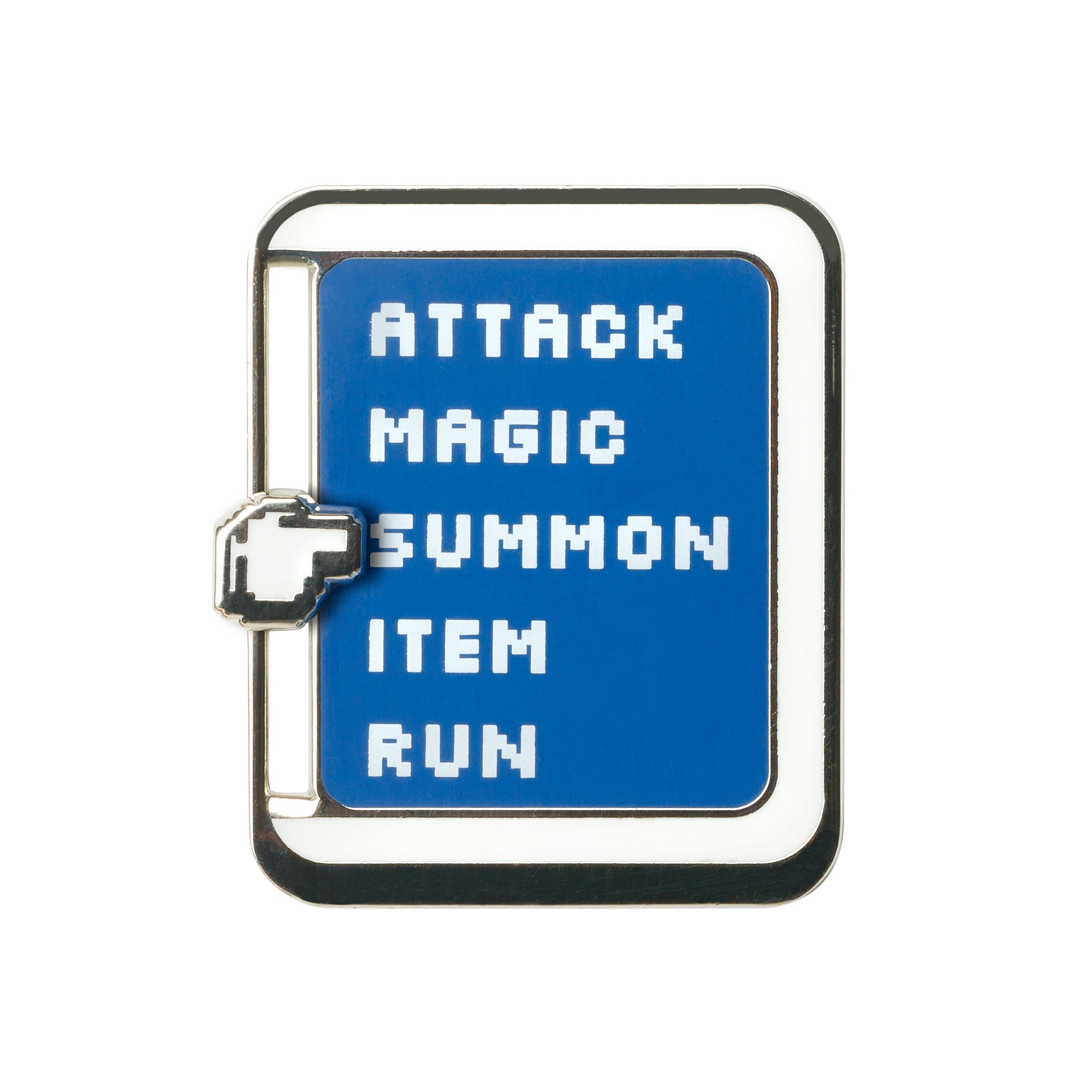 Sanshee - RPG Menu Silver Plated Enamel Slider Pin Summon