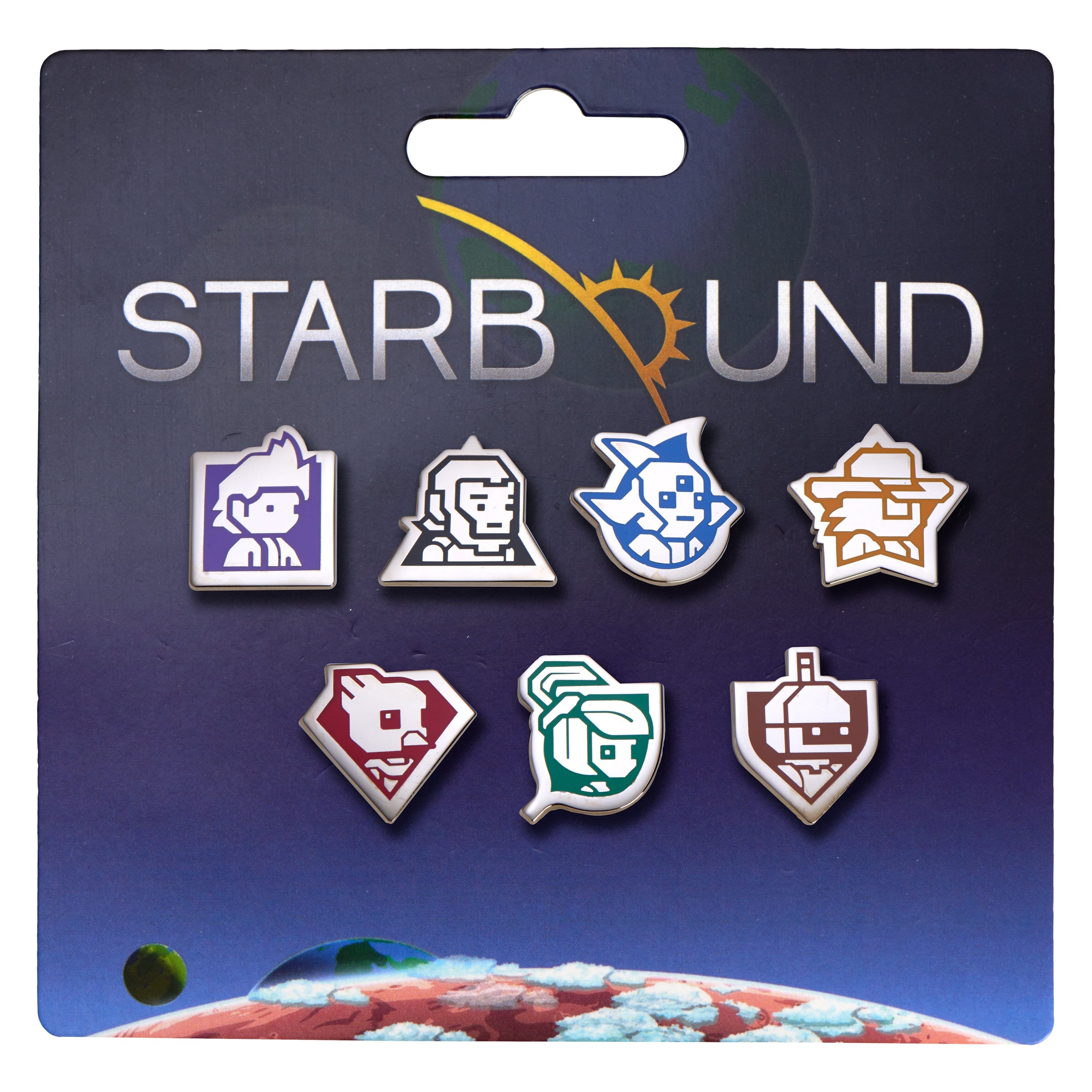 Starbound - Races Silver Plated Brass Pin Set