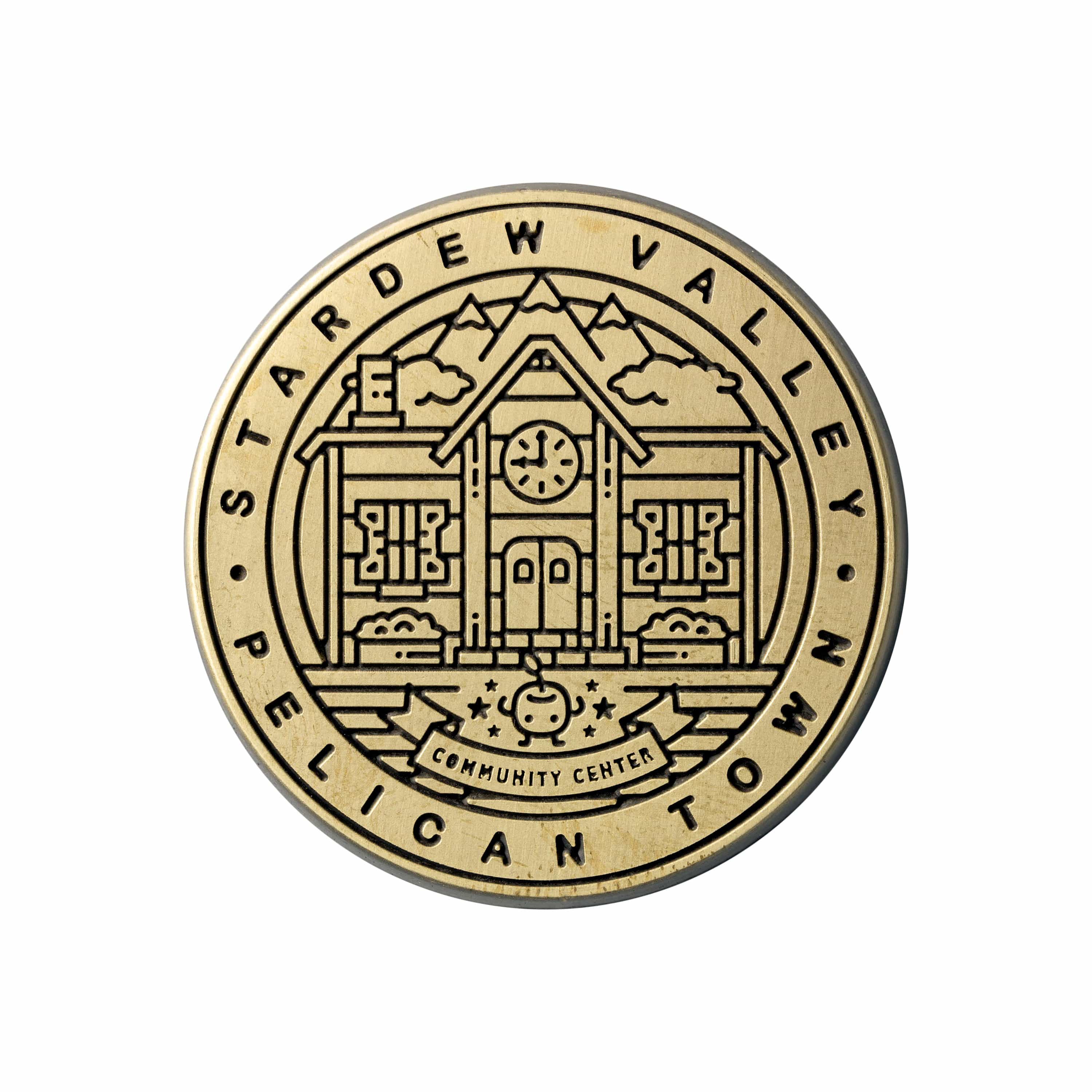 Stardew Valley - Pelican Town Community Center Engraved Enamel Pin