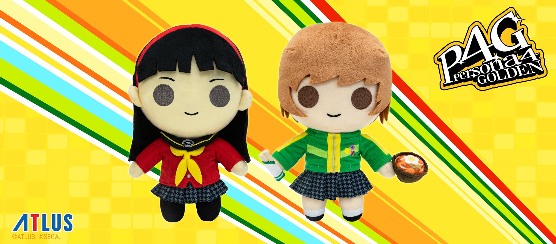 Persona 4 Golden Yukiko Amagi and Chie Satonaka Collector's Plush Refresh Collectible Plush Dolls Atlus