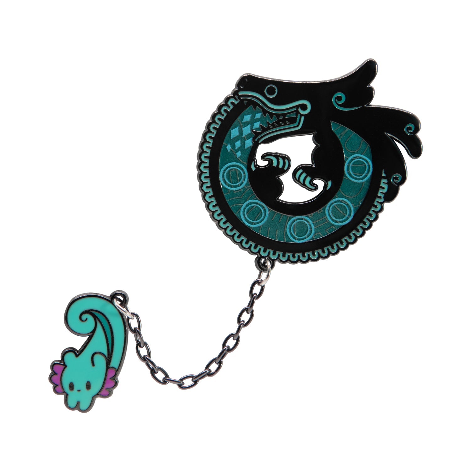 Rain World - Cyan Lizard Hanger Pin