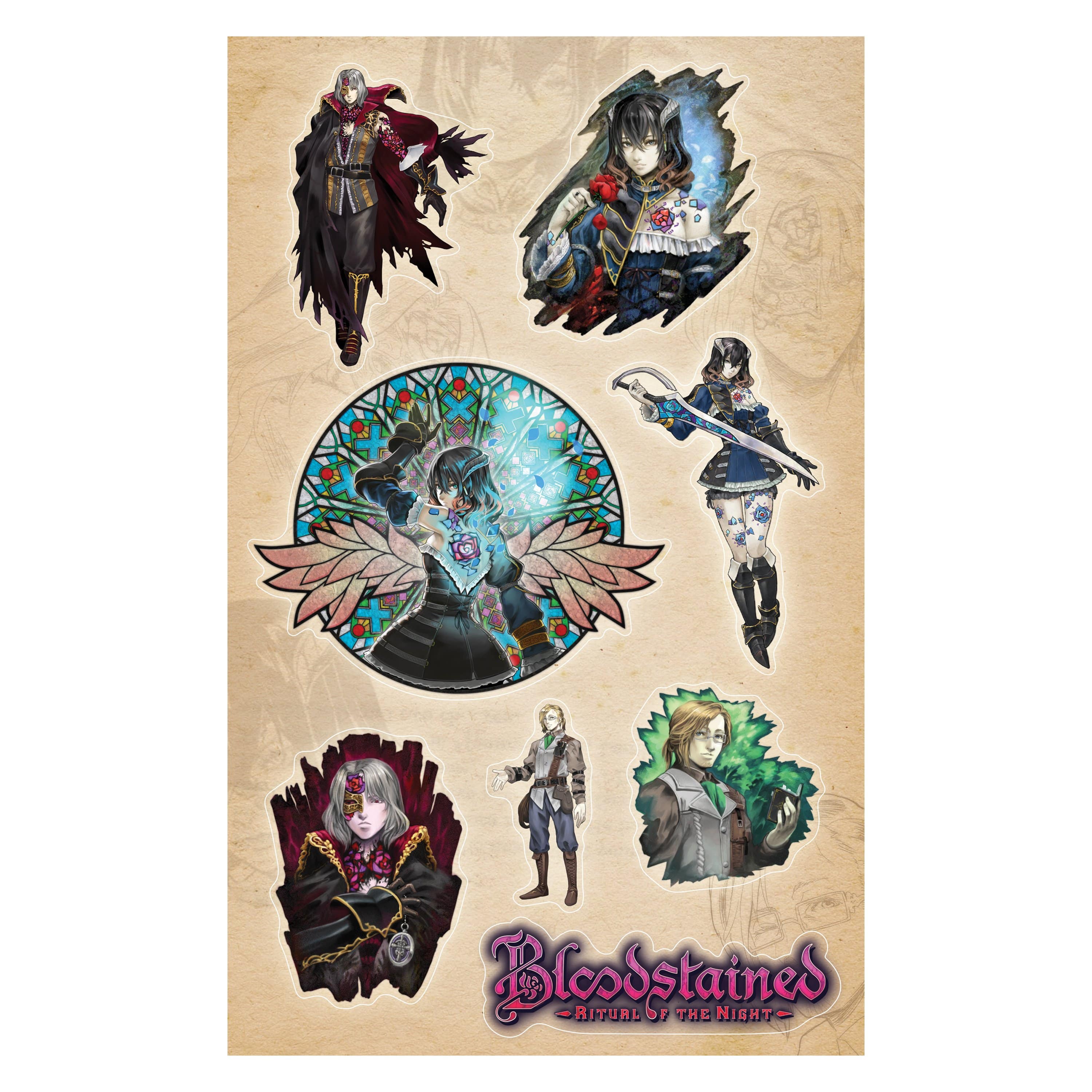 Bloodstained - Character Art Sticker Sheet