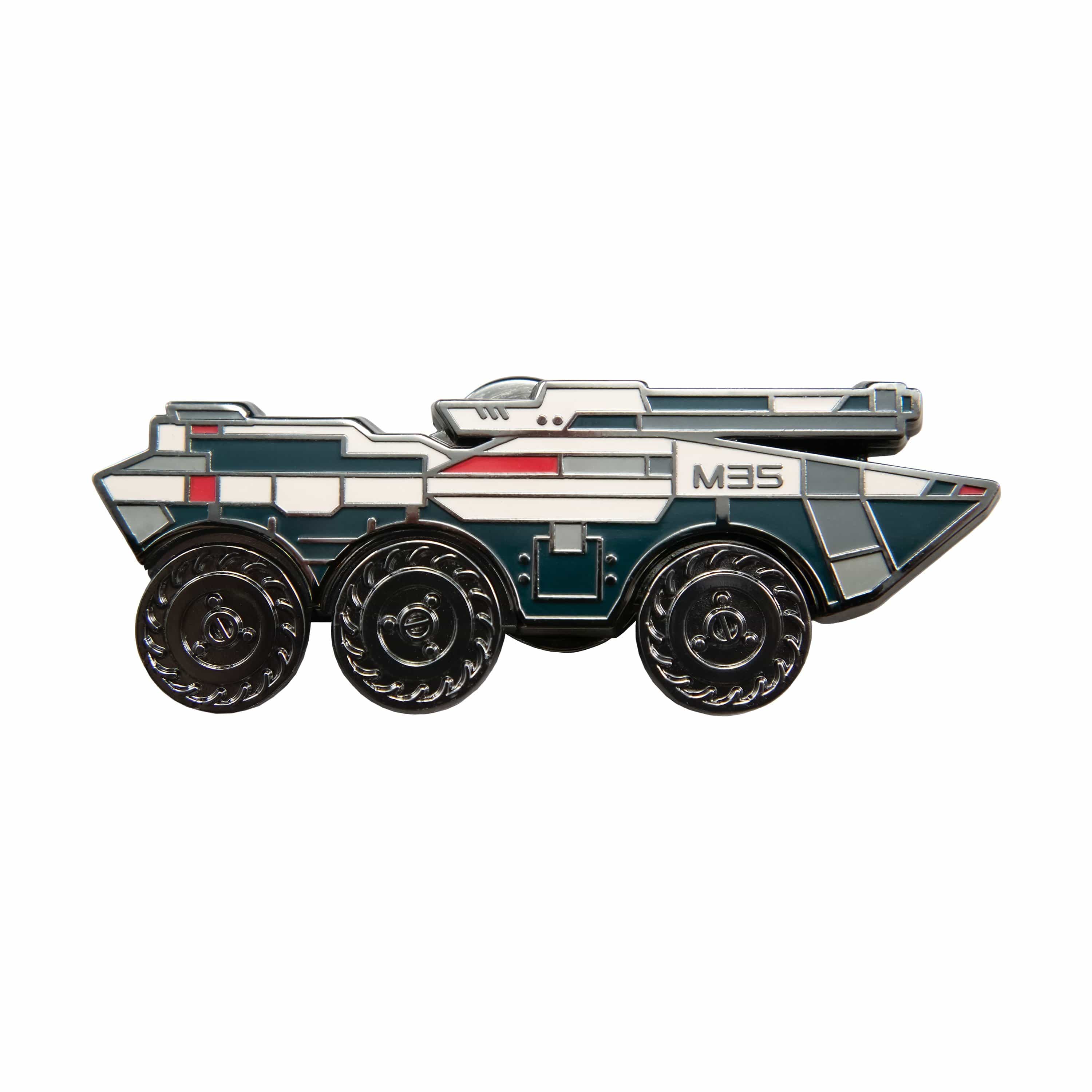 Mass Effect Mako Spinner Pin with Spinning Wheels