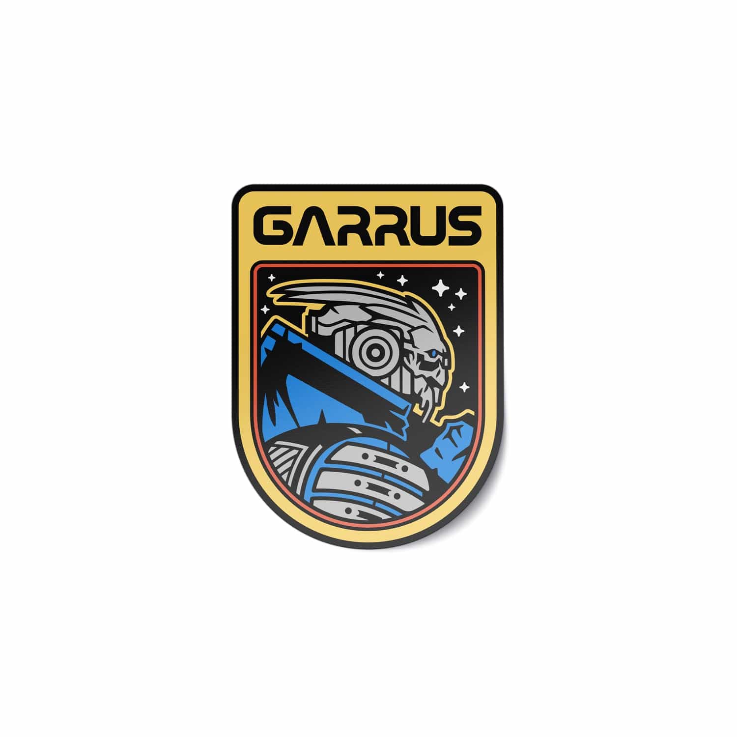 Mass Effect - Garrus Retro Vinyl Sticker
