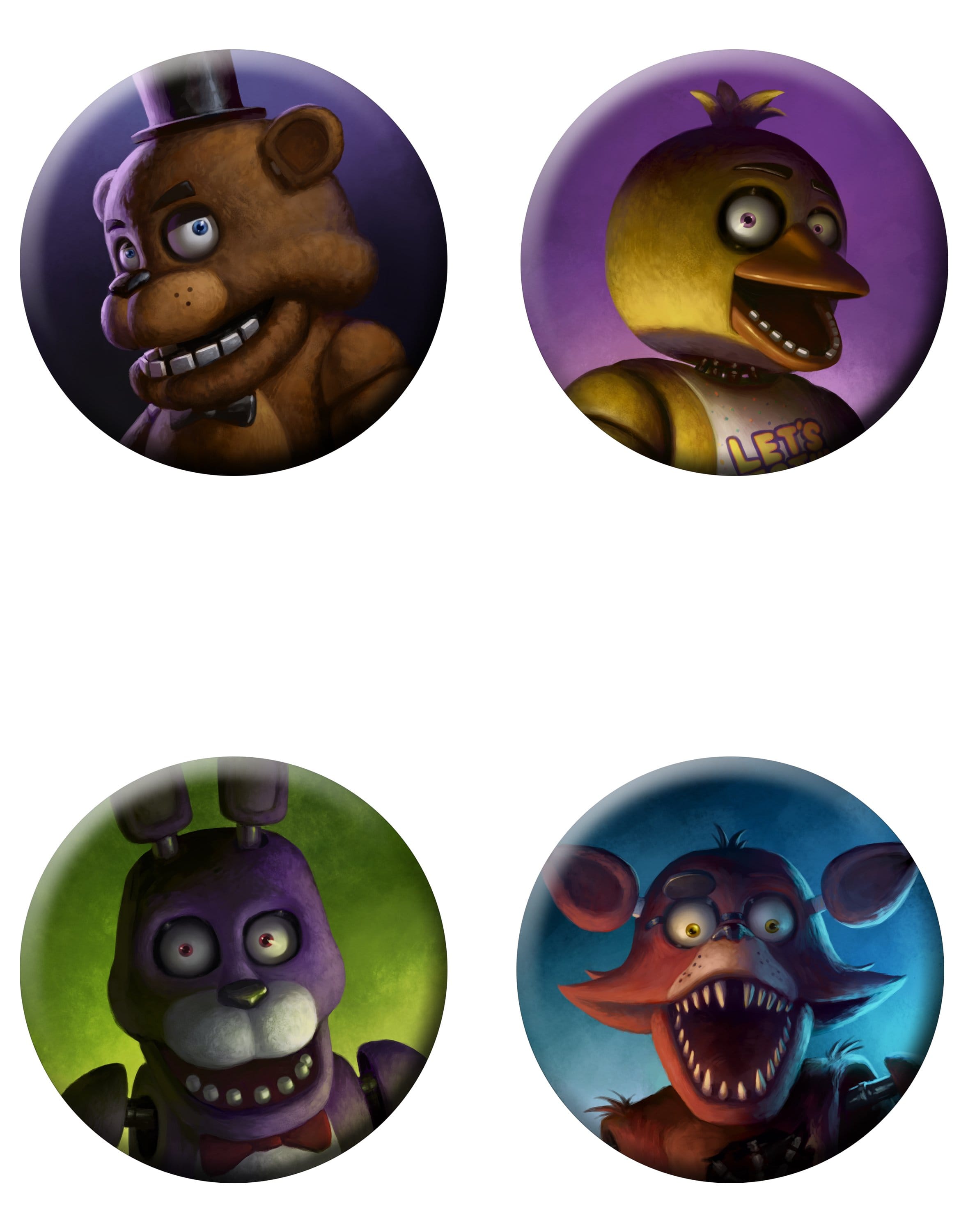 Five Nights at Freddy's - Character Button Pack