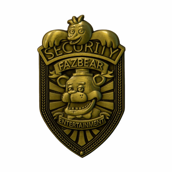 Official Fnaf Fazbear Security Badge Pin (Bronze)