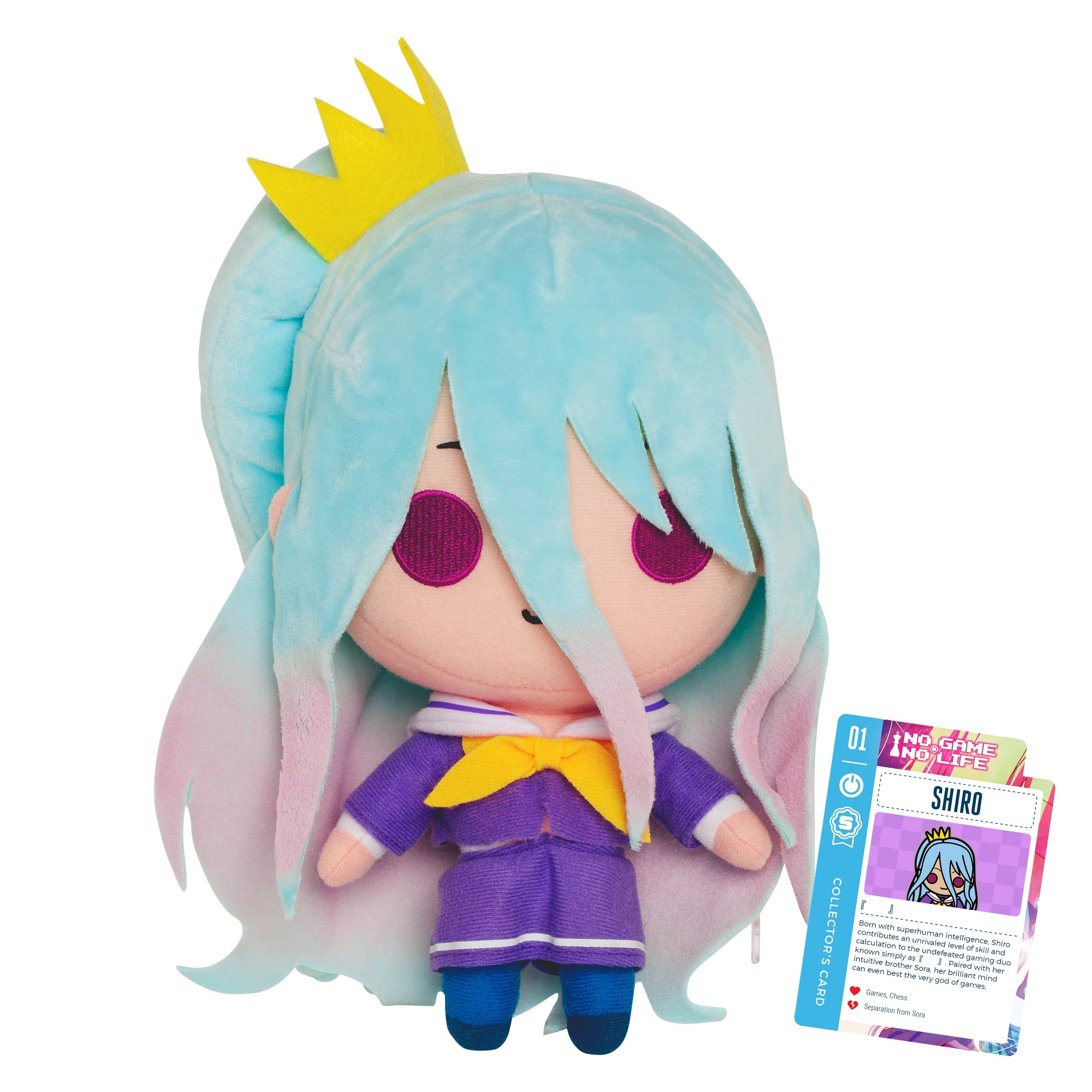 No Game No Life - 10" Shiro Collector's Stuffed Plush Toy With Collector's Card