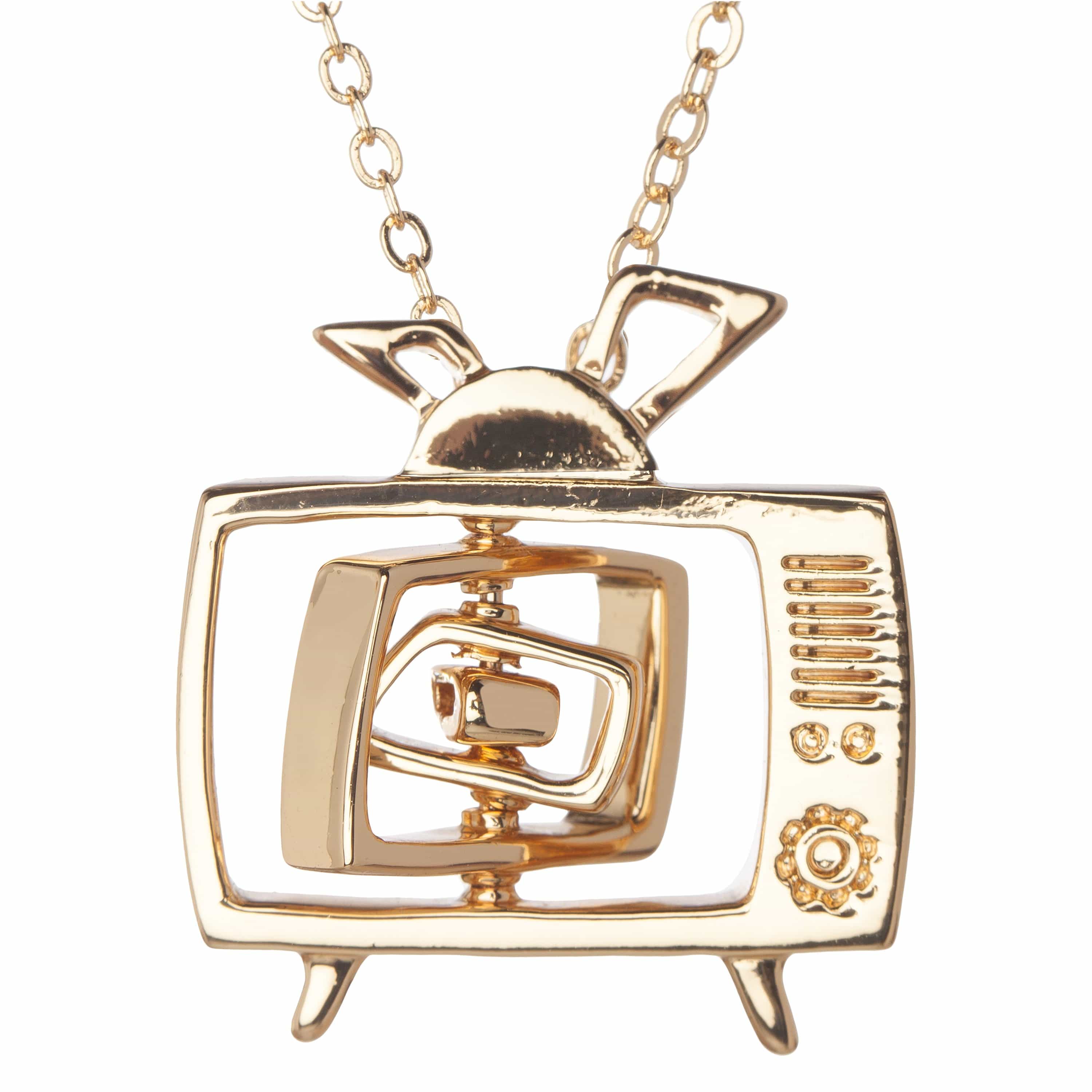 Persona 4 - Midnight Channel Gold-Plated Spinning Necklace - Official Merch by Sanshee