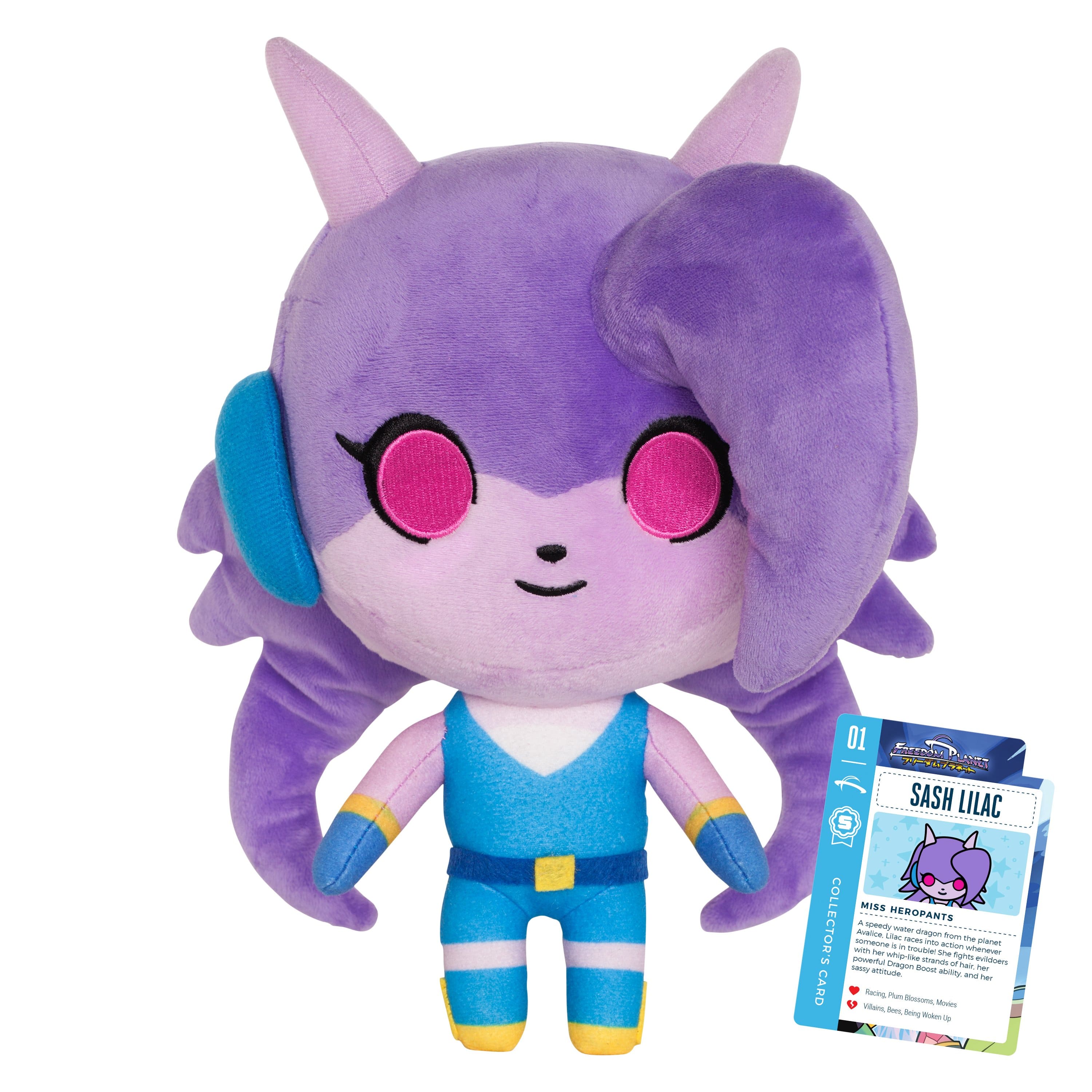 Freedom Planet - 10" Sash Lilac Collector's Stuffed Plush Toy With Collector's Card