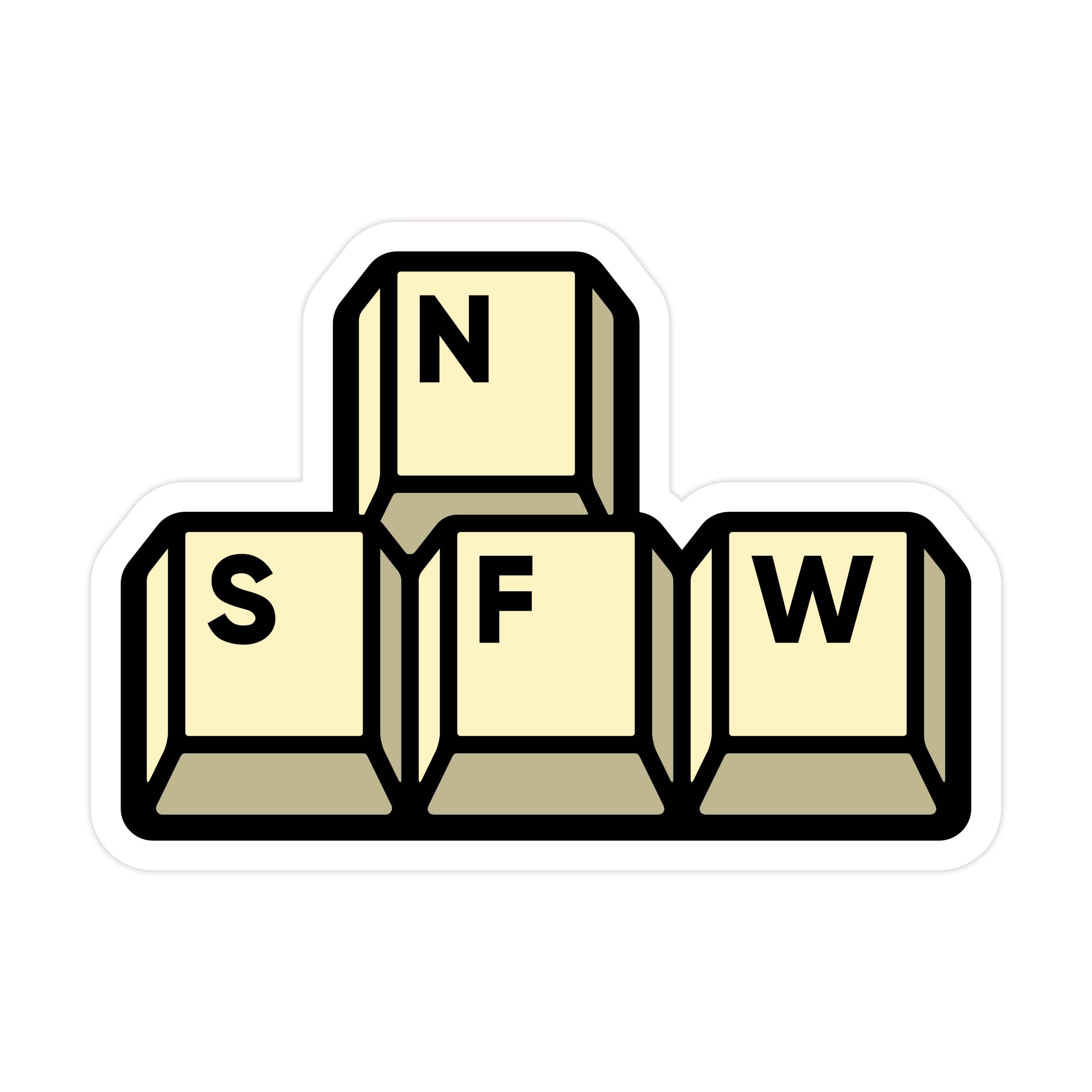 Sanshee - Not Safe for WASD Sticker