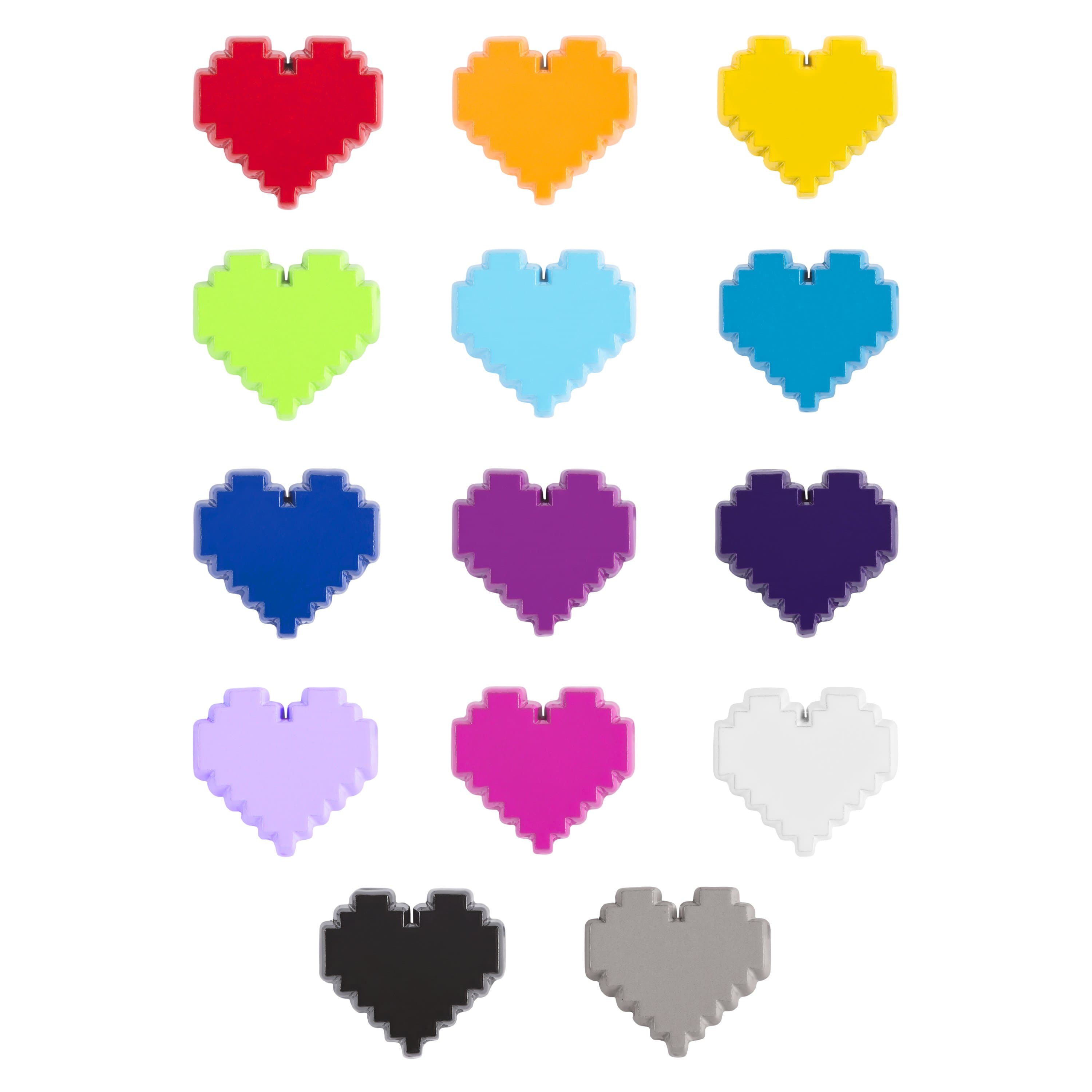 Sanshee - Pixel Heart Mini Color Coated Enamel Pins