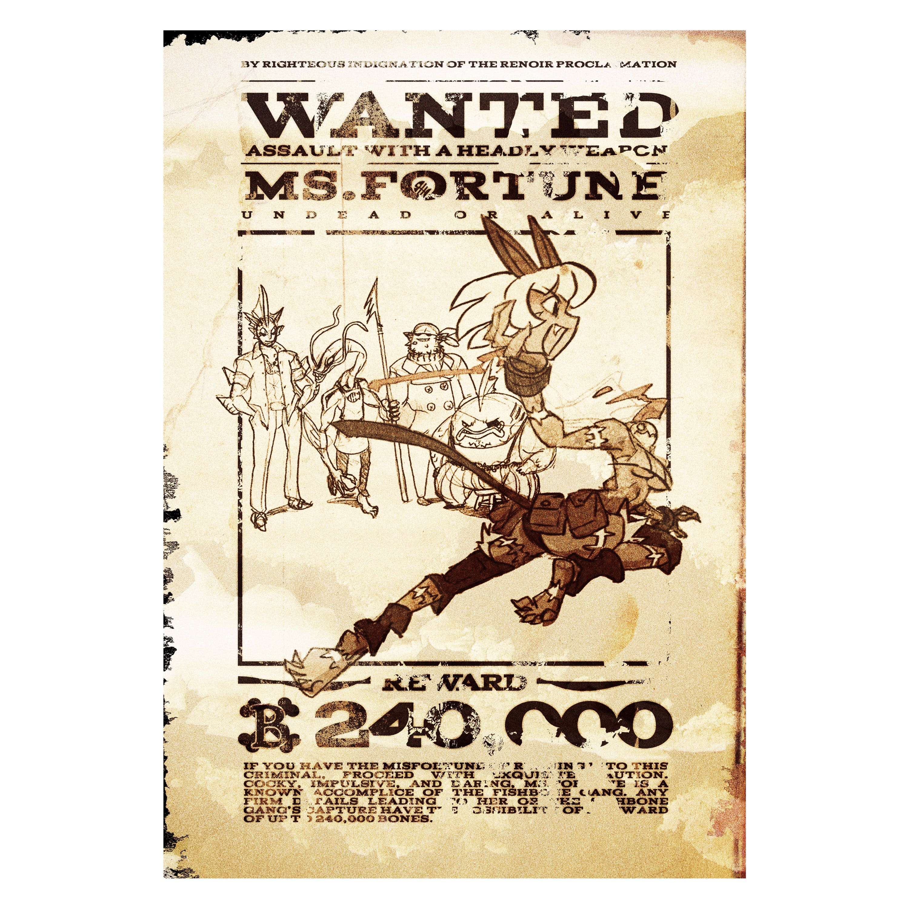 Skullgirls - Cinema Series Poster: Ms. Fortune