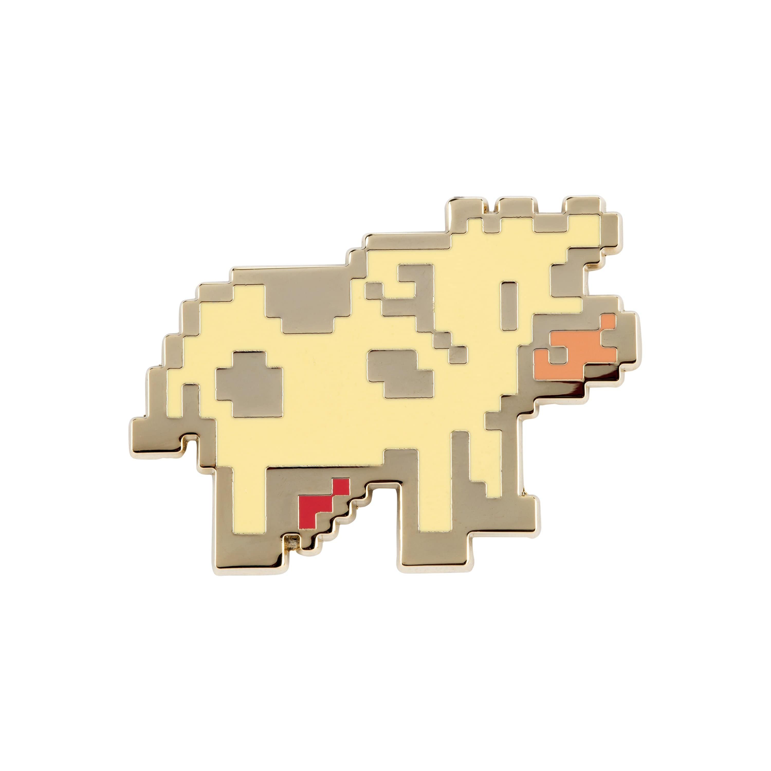 Stardew Valley - Gold Plated Enamel Pixel Cow Pin